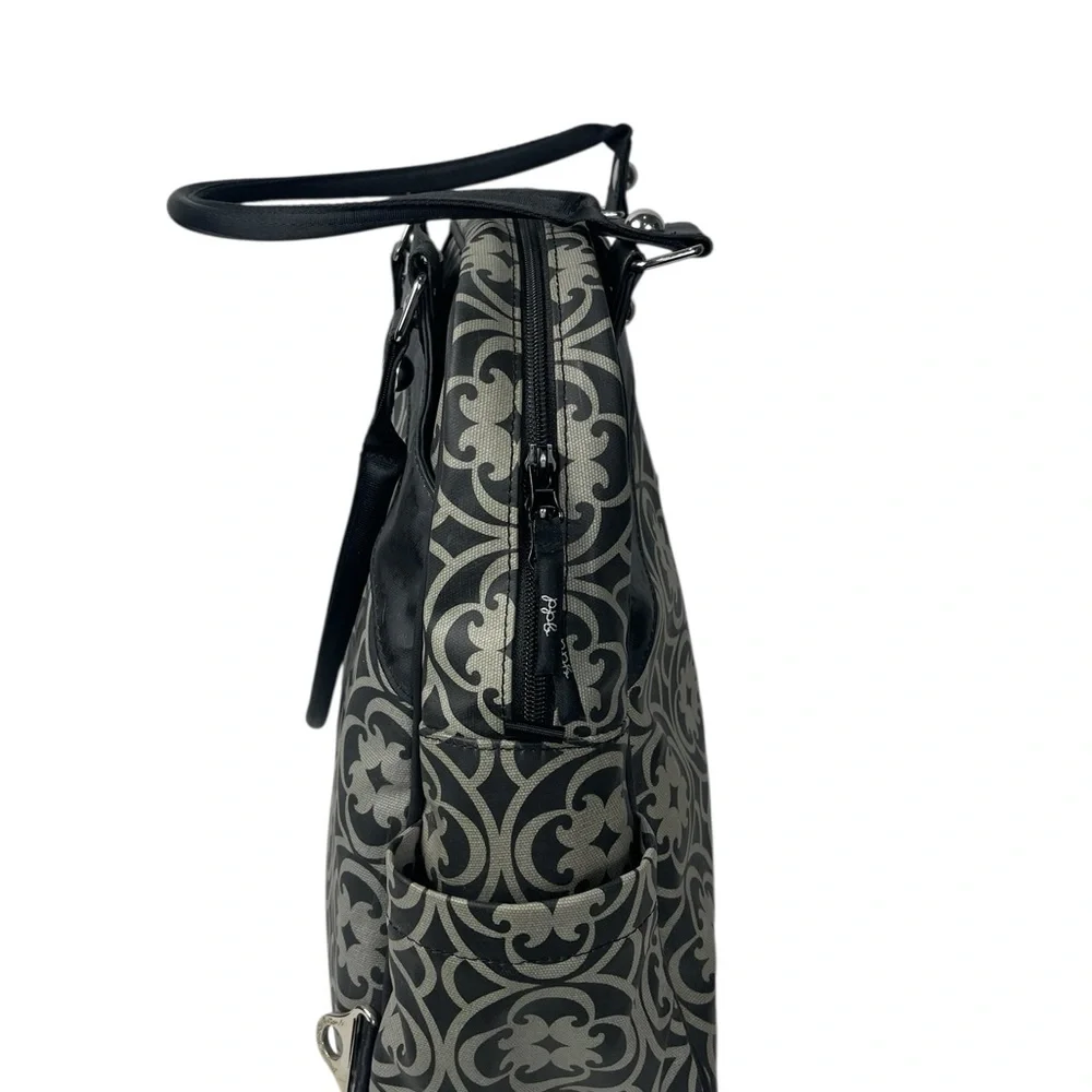 Petunia Pickle Bottom Baby Diaper Bag Black Grey - Picture 3 of 11